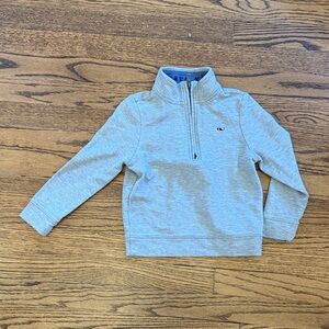 Vineyard Vines Gray Saltwater Kids Quarter Zip Sweatshirt